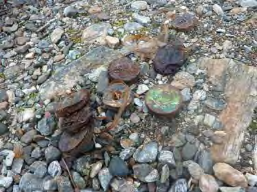 Steinene på terrengoverflaten ved PG19 var svarte av noe som så ut som olje, det var derimot ingen lukt av olje. Det ble observert fyllmasser av sand, grus og stein.