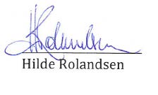 Godkjent av Hilde Rolandsen,