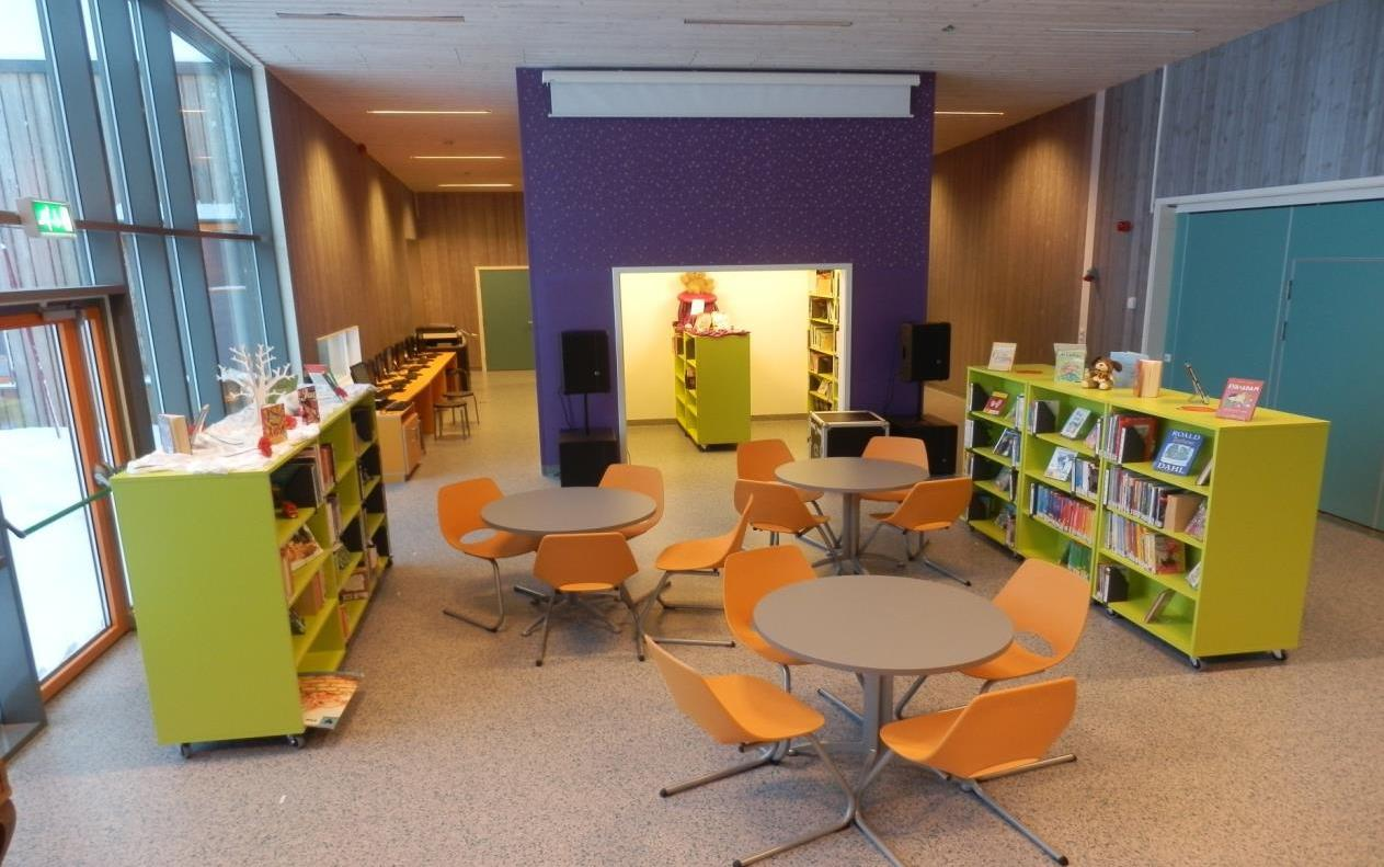 Et levende bibliotek i hjertet av skolen.