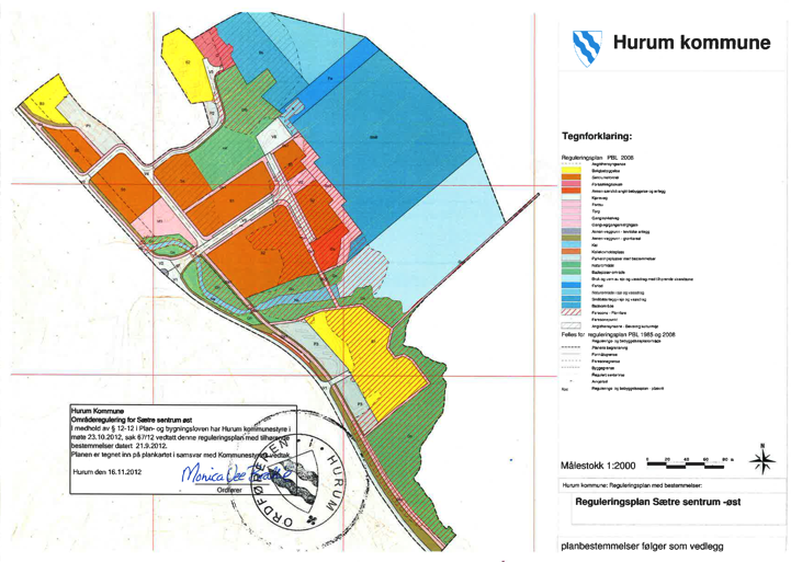 Reguleringsplan og utviklingsselskap Hurum kommune vedtok i 2012 en områderegulering for Sætre sentrum I 2013 opprettet