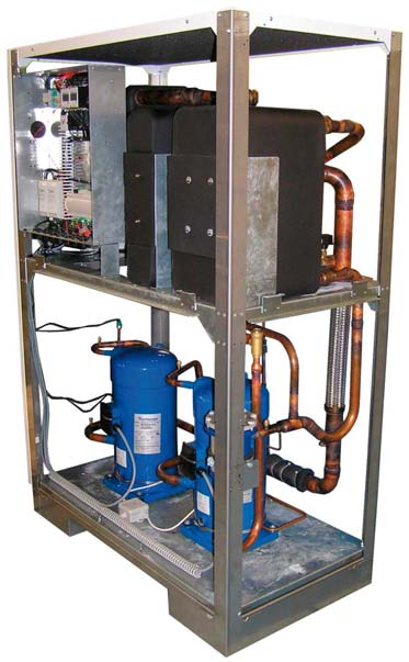 4.1 2 Formålet med varmepumpen 2.1 Bruksområde Brine-til-vann-varmepumpen er kun konstruert for oppvarming og avkjøling av oppvarmingsvann. Den kan brukes i eksisterende eller nye varmeanlegg.