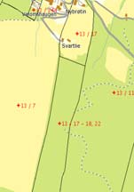 Eksempel: fradeling fra teig med flere matrikkelenheter 2 1 Her vises to krav om matrikkelføring der det er opplyst at begge opprettes fra gnr. 13/ bnr. 17.