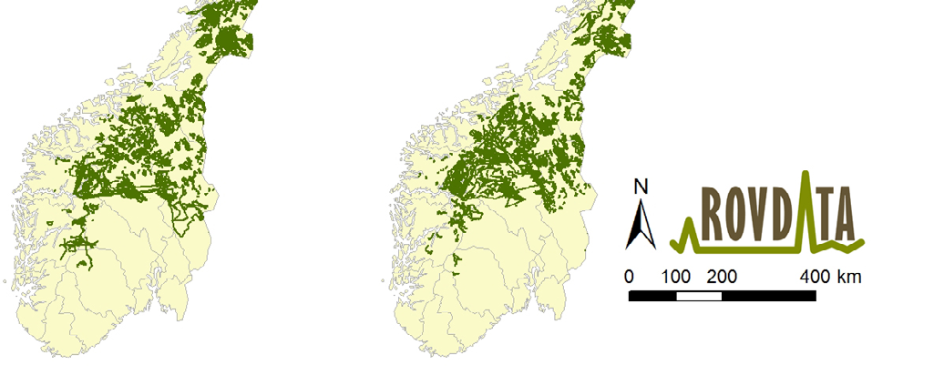 Yngleregistreringene er også vurdert opp i mot alle registrerte synsobservasjoner av flere jerver i lag i registreringsperioden (1. juni 31.