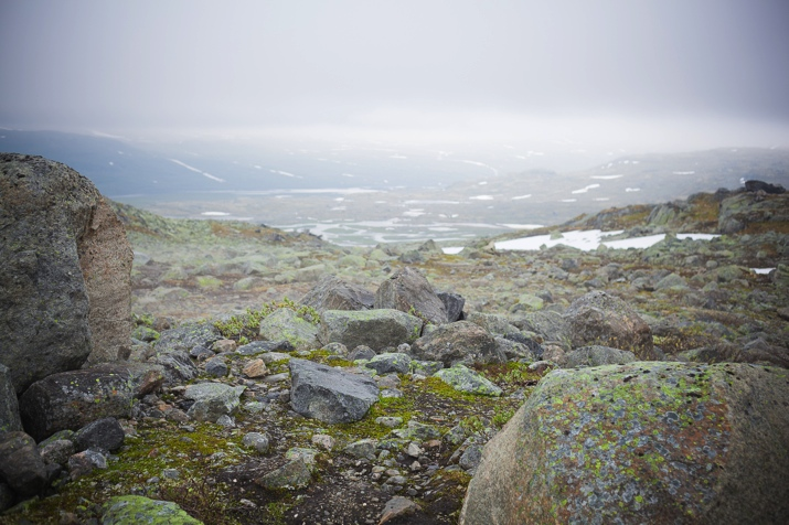 Tabell 8. Noen klimadata fra værstasjonene Haugastøl (A) og Slirå (B) Geologi De lavere deler av Hardangervidda består av fattig berggrunn, vesentlig granitt og gneiss, mer enn 600 mill.