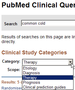 Clinical Queries - Søkefiltre Hjelpemiddel for å finne klinisk informasjon Category: