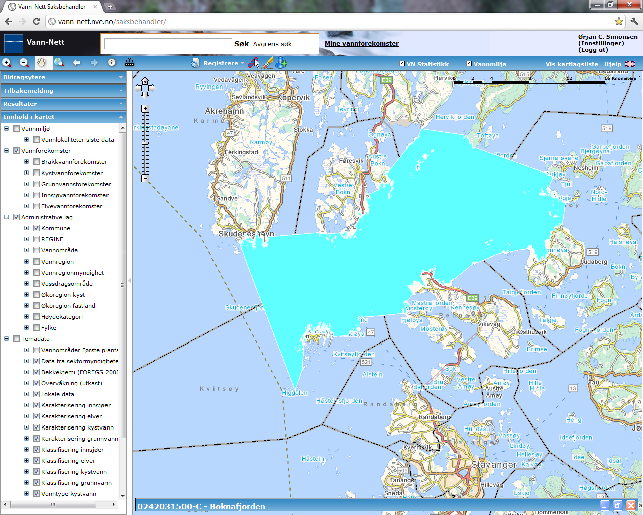 Boknafjorden (0242031500-C) Svært god (bunndyr: svært god) Liten grad - Fiskeoppdrett MOM-C undersøkelse fra lokaliteten Hestholmen, Kvitsøy kommune i 2008. SAM e-rapport nr 14-2008.