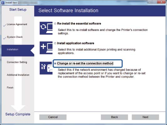 Nettverksinnstillinger Windows Velg Endre eller tilbakestill tilkoblingsmetode på Velg
