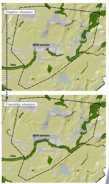 Side 4 Naturverdier: Det ble i forbindelse med arbeidet med kommunedelplan for Klett, som ikke ble fullført, utført en landskapsanalyse.