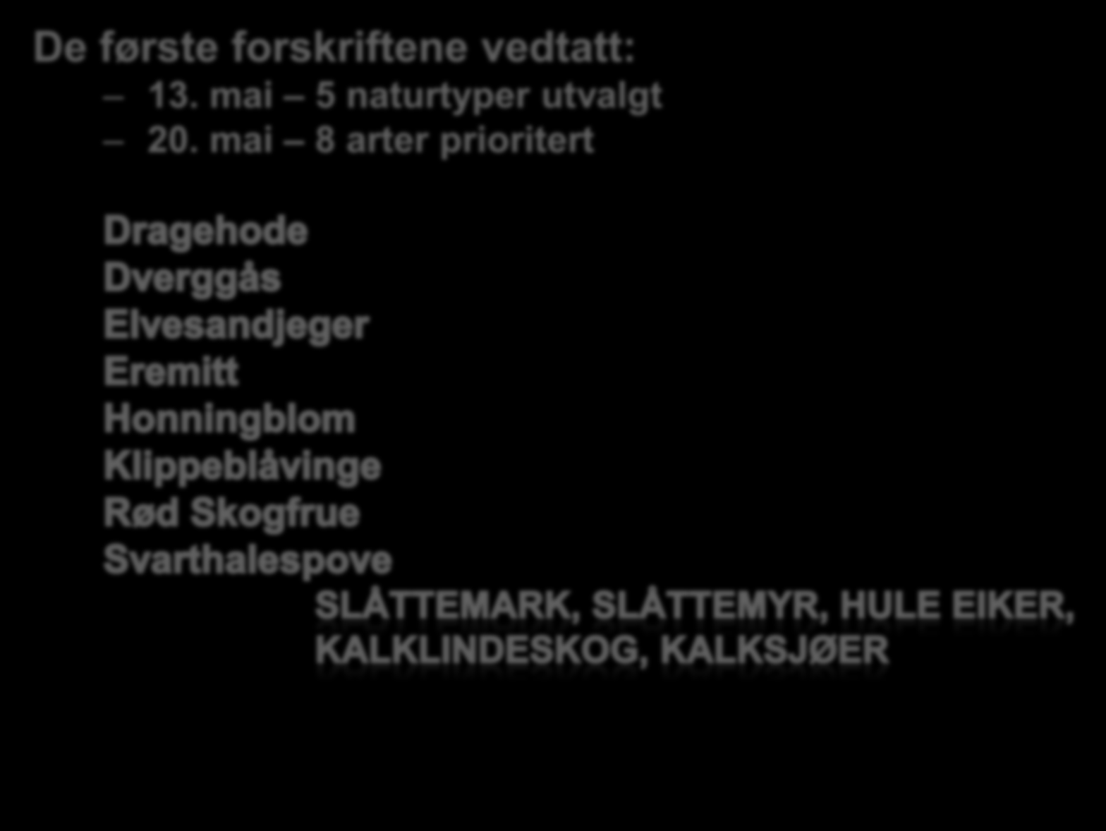 Forskrifter vedtatt De