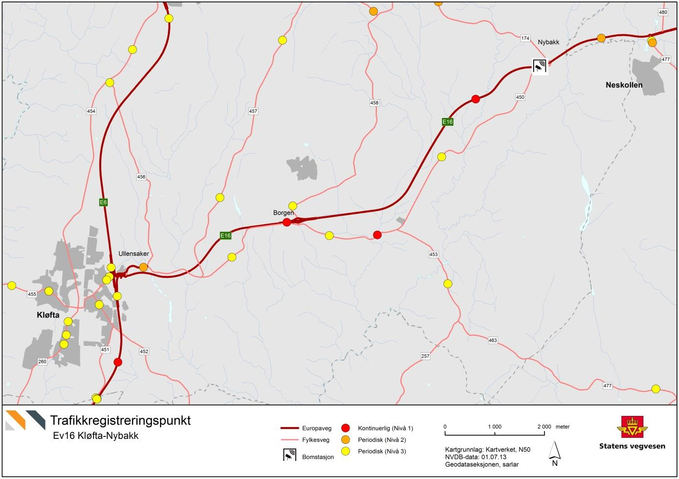 Vedlegg 3: En første oversikt over prosjektene E16 Kløfta Nybakk (tidligere rv. 2) Prosjektet var første utbyggingstrinn i prosjektet Kløfta Kongsvinger.