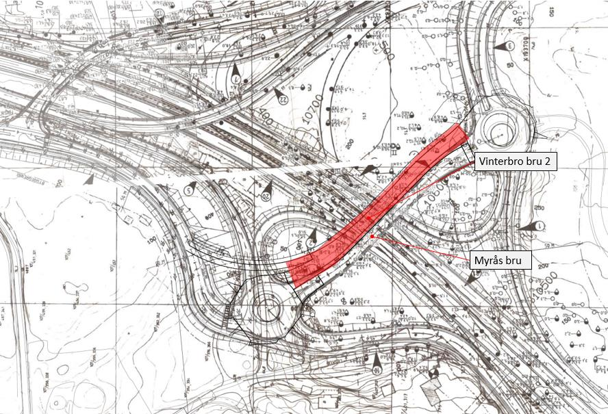 5 Vinterbro bru 2 Vinterbro bru 2 er planlagt rett sørvest for Myrås bru og brua krysser E6.