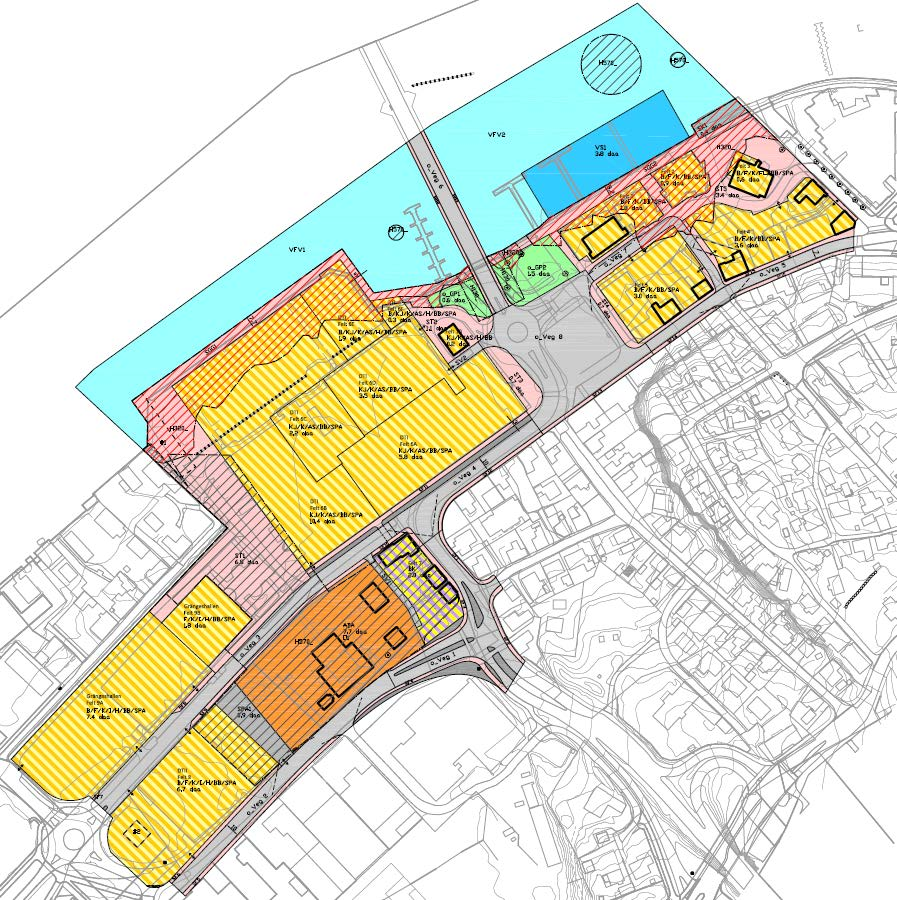 Side 3 1 Innledning På oppdrag fra Sektor Gruppen AS har Cowi AS v/cathrine Fosen utarbeidet en reguleringsplan for utbygging på Down Town på Frednesøya i Porsgrunn.