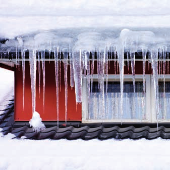 Frostsikring av takrenner og nedløp Varmekabler er svært velegnet til å sikre is og snøfrie takrenner og nedløp.