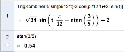 5 sin + = 6 6 5 sin + = 6 5 5 + = + k + = + k, k Z 6 4 6 4 7 = + k 4 = + k 4 6 6 Vi finner løsninger når, L = Vi finner ingen løsninger innenfor,.