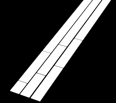 2-STAV Toppsjiktet består av to staver i bredden.