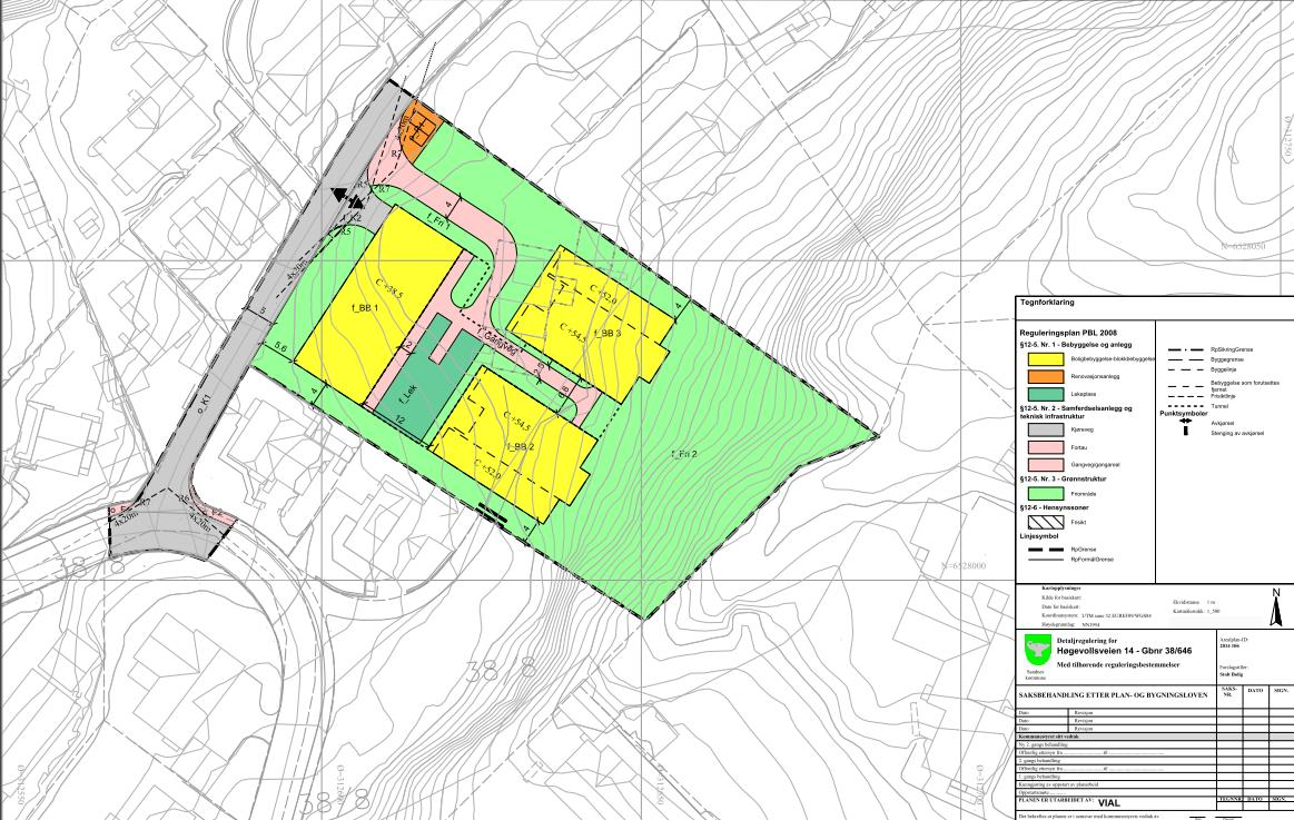 1 INNLEDNING Det arbeides med en reguleringsplan for Høgevollsveien 14, Sandnes. Her planlegges det å oppføre tre bolig blokker.