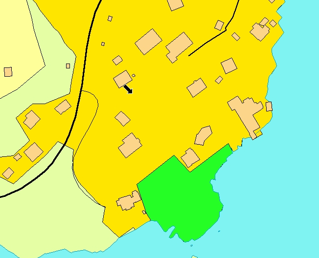 Forhold til arealdel av kommuneplan Planområdet er i sin helhet av satt som boligområde i arealdel av kommuneplanen. Kartutsnittet under viser avgrensningen av boligområdet.