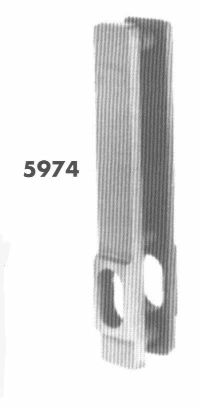 5974 Sikkerhetslangskilt for 5049 1 stk. Benyttes på dører hvor det er krav til FG-godkjent avlåsning. Maks utspring for sylinder skal være 2mm. Leveres i høydene 8, 11, 14, 17 og 20mm.