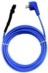 Er kabelen for lang kan den overskytende delen legges i store løkker langs røret.