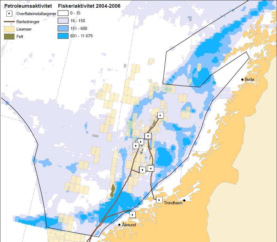 (Nordland VI). Dette området anses som sårbart bl.a. fordi det er hovedgyteområde for Norsk-arktisk torsk. Statens forurensingstilsyn, 2008 27 Figur. 4.