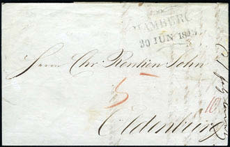 1356 Tre eldre brev/brevomslag: Et fra Arendal til Frankrike 1856, et fra Bergen til Tyskland