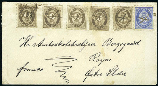 000,- er annullert med blekkryss og et merke er håndskrevet «Uterøy 8/1 83» (Utøya i Tyrifjorden). 1513 22.