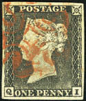 2301 Three One Penny black.