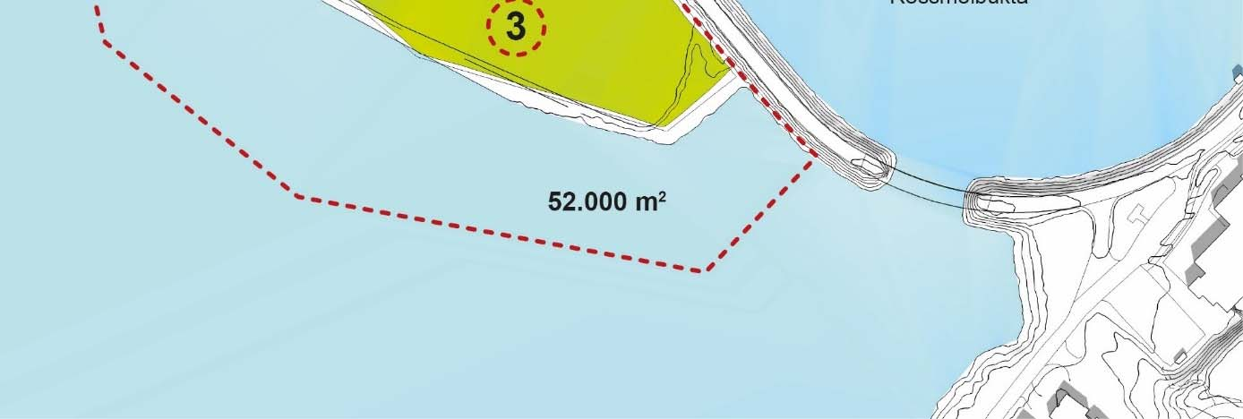 Tomten ligger i et område som brukes til næringsvirksomhet og lager. Rossmolla renseanlegg ligger rett nord på aktuell tomt. Utslippsledningen går over tomta. Det kan bli behov for å legge om denne.