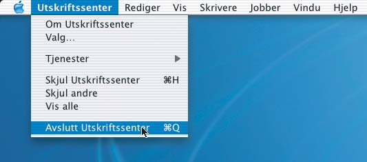 9 Når denne dialogboksen vises, klikk OK. For brukere av Mac OS 10.3.