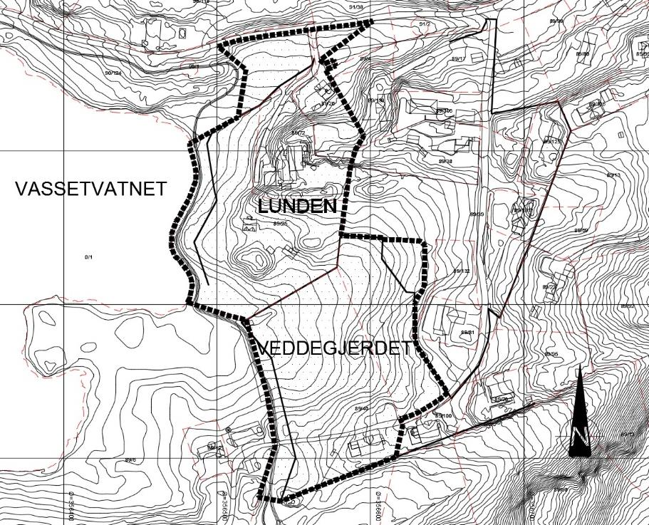 Nordplan side 4 av 5 2. Planens avgrensning og tilgrensende planer Planområdet ligger innenfor det som er vist med svart stiplet linje.