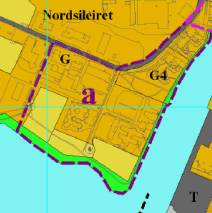 For å få tilstrekkelig areal til den nye bebyggelsen er det behov for å bebygge noe av dagens friområde mot fjorden.