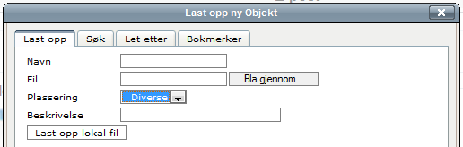 4. Klikk på Bla gjennom. 5. Når du har lastet opp filen, vises dette vinduet.