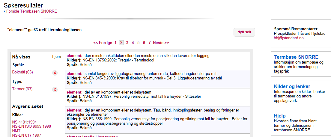 Åpne termpost: klikk