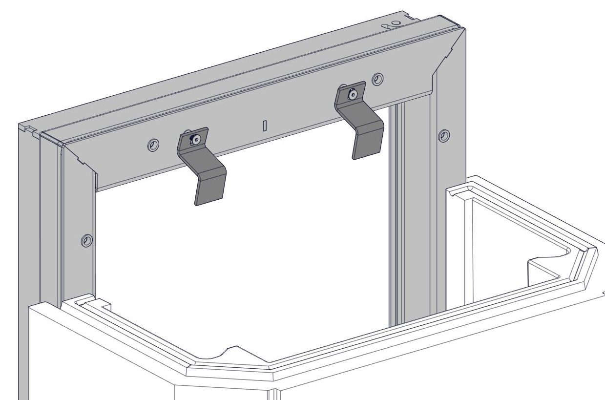 Assemble the door frame as shown on the drawing.