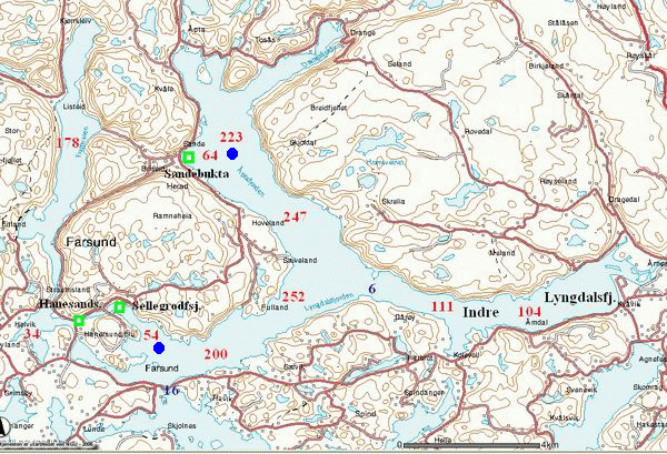 OMRÅDE- OG LOKALITETSBESKRIVELSE Alle de tre undersøkte stedene ligger i tilknytning til Ytre Lyngdalsfjorden i Farsund kommune i Vest Agder.
