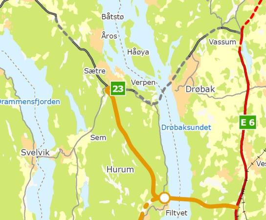 Utredning Statens vegvesen KVU for kryssing av Oslofjorden - D3 Filtvedt-Verpen, ny