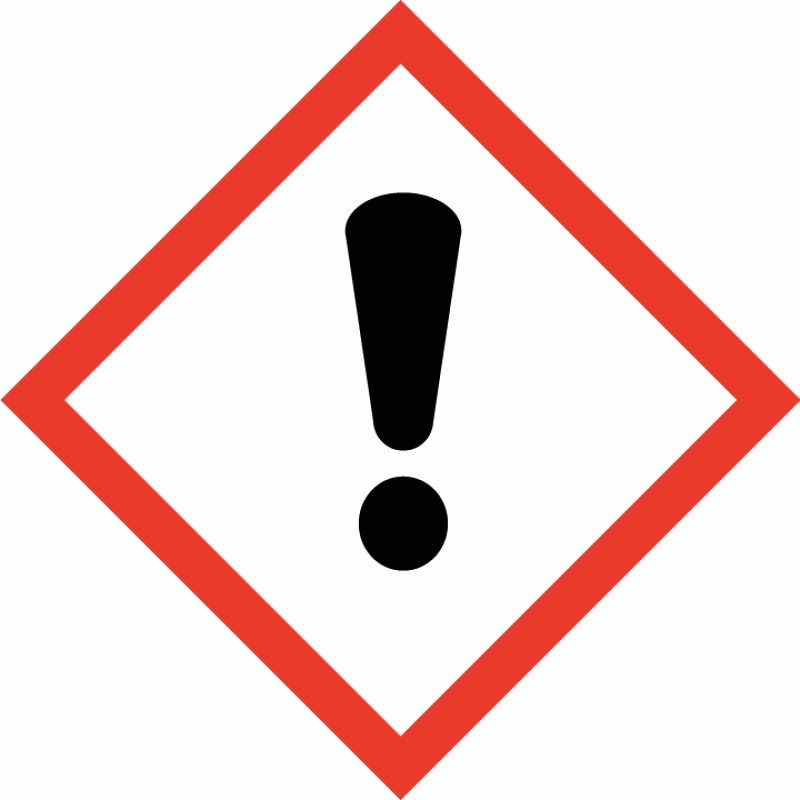 Piktogram Varselord Faresetning Advarselssetninger Inneholder Advarsel H317 Kan utløse en allergisk hudreaksjon. H319 Gir alvorlig øyeirritasjon. P261 Unngå innånding av damp/ aerosoler.