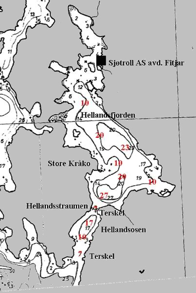 OMRÅDE- OG LOKALITETSSKILDRING Sjøtroll Havbruk AS sitt setjefiskanlegg i Fitjar kommune ligg nordaust i Hellandsfjorden på nordvestsida av Stordøya (figur 1 og framsidebilete).