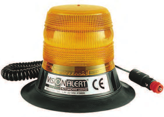 Lampene er radiostøydempet etter EMC reg.89/336 og EMC direktiv 95/54/EC. Strobelys/LED LYS 5802D0 VARSELLYS STROBE,MAGNET,10-48V 1 1945.