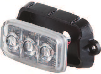 LED/flash lamper LYS F3A VARSELLYS FIREFLY 3-LED DV GUL 1 655.00 Liten hendig 3 Cree LED flashlampe 3W fra 911 Signal. Dobbelsidig tape og innbyggingsbrakett med 2 festeører, avstand 64mm.