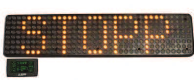 Lysskilt LED REK HD0012A LYSSKILT LED ORANGE SKR.10-30V 1 10500.00 Message master med orange skrift. 10-30V. Dim:591 x 145 x 40mm. Vekt 2,2 kg. Leveres med styringsboks. Dim.: 92 x 55 x 15mm.