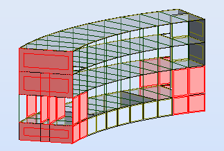 Figur 15: Regularitet i oppriss. Fra venstre mot høyre eksisterende- og ombygde byggverk. 7.