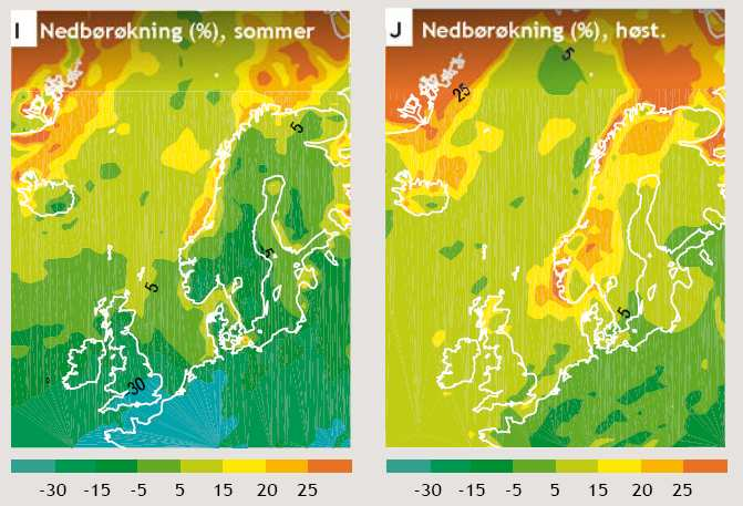 Nedbør 2071-90 i