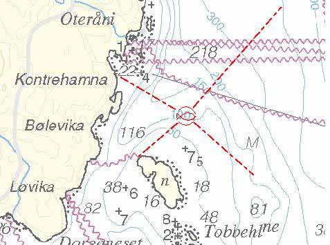 03/09 140 Kart (Chart): 21 119. * Hordaland. Langenuen. Tobbeholmane. Havbruk. Forankring. a) Påfør havbruk i følgende posisjon: 60 01.50' N, 05 18.