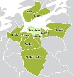 Trondheimsregionen 10 kommuner med mer enn 285.000 innbyggere Regionen vokser med 4.