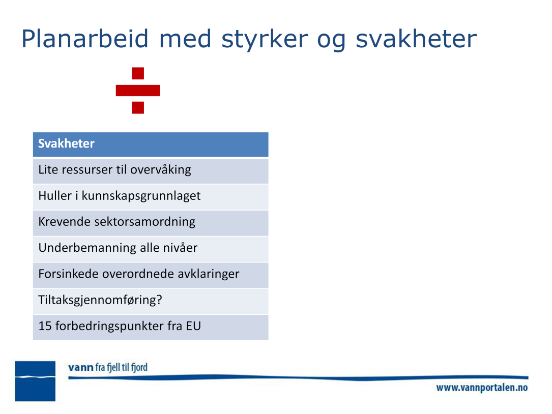 Som jeg sa innledningsvis: I det daglige arbeidet er det lett å fordype seg i detaljer i karakterisering, klassifisering,