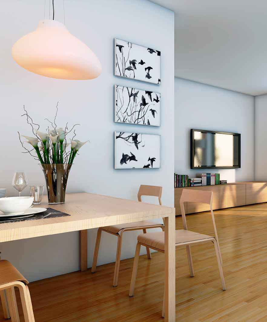 Kvartalet Tastarustå 3D-illustrasjon Interiør leilighet bygg D Det er valgt en nøytral
