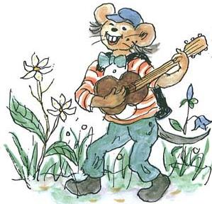 Her kommer Klatremus Lillemann Her kommer Klatremus lillemann, en mus som synge og spille kan, En riktig