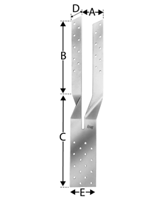 BMF / SIMPSON STRONGTIE 14/9 2016 BMF GAFFELANKER: Fremstilt av varmforsinket (20 µm) stålplate.