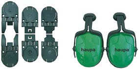AUS VERKTØY OG VERNEUTSTYR > AUS skrutrekkere HØRSELVERN FOR HJELM øreklokker for hjelmmontasje m/adapter, SNR23. 23dB demping, farge grønn.